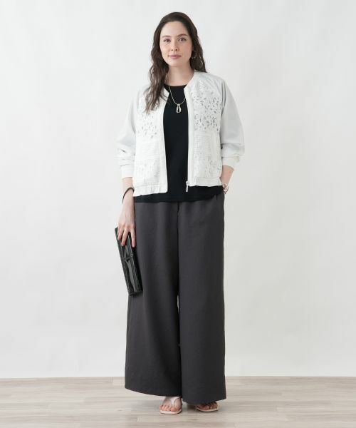 Leilian PLUS HOUSE / レリアンプラスハウス テーラードジャケット | デザインレースジャケット【MUSE BY ROCHAS Premiere】 | 詳細3