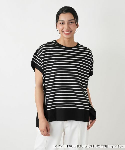 Leilian PLUS HOUSE / レリアンプラスハウス カットソー | カットソー【プラス企画】（ブラック）