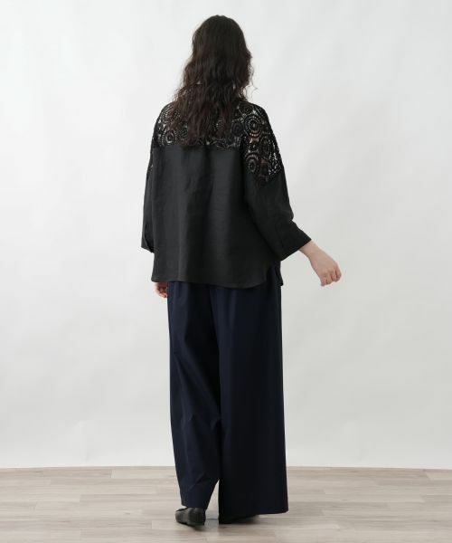 Leilian PLUS HOUSE / レリアンプラスハウス シャツ・ブラウス | レースドッキングブラウス | 詳細8