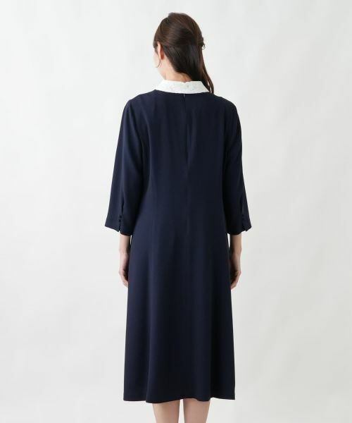 Leilian PLUS HOUSE / レリアンプラスハウス ドレス | レースコンビ付け襟【Leilian WHITE LABEL】 | 詳細10