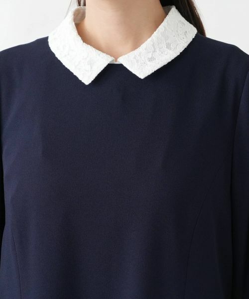 Leilian PLUS HOUSE / レリアンプラスハウス ドレス | レースコンビ付け襟【Leilian WHITE LABEL】 | 詳細11