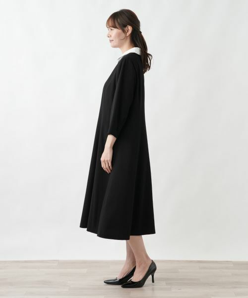 Leilian PLUS HOUSE / レリアンプラスハウス ドレス | レースコンビ付け襟【Leilian WHITE LABEL】 | 詳細2