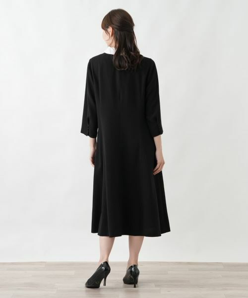 Leilian PLUS HOUSE / レリアンプラスハウス ドレス | レースコンビ付け襟【Leilian WHITE LABEL】 | 詳細3