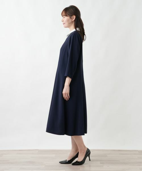 Leilian PLUS HOUSE / レリアンプラスハウス ドレス | レースコンビ付け襟【Leilian WHITE LABEL】 | 詳細5