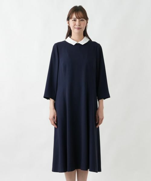 Leilian PLUS HOUSE / レリアンプラスハウス ドレス | レースコンビ付け襟【Leilian WHITE LABEL】 | 詳細8