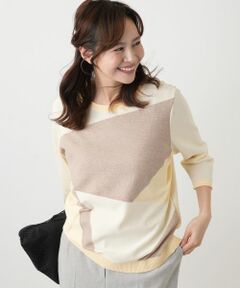 Leilian PLUS HOUSE / レリアンプラスハウス ニット・セーター | グラフィカルパターン プルオーバー