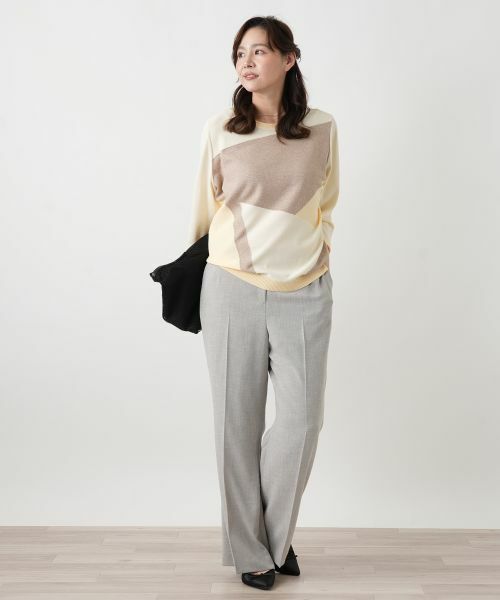 Leilian PLUS HOUSE / レリアンプラスハウス ニット・セーター | グラフィカルパターン プルオーバー | 詳細12