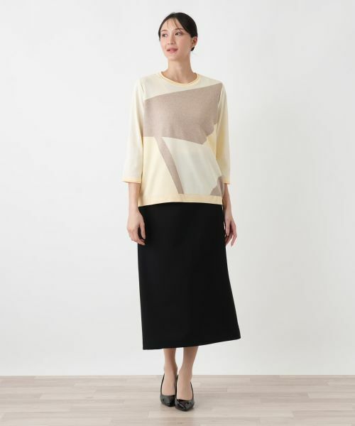 Leilian PLUS HOUSE / レリアンプラスハウス ニット・セーター | グラフィカルパターン プルオーバー | 詳細14