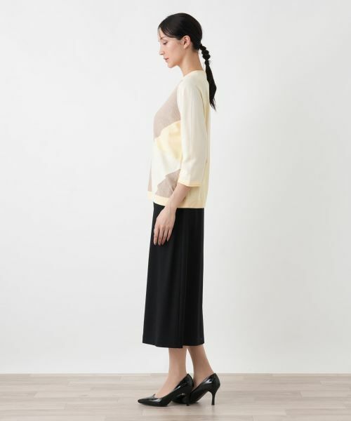 Leilian PLUS HOUSE / レリアンプラスハウス ニット・セーター | グラフィカルパターン プルオーバー | 詳細15