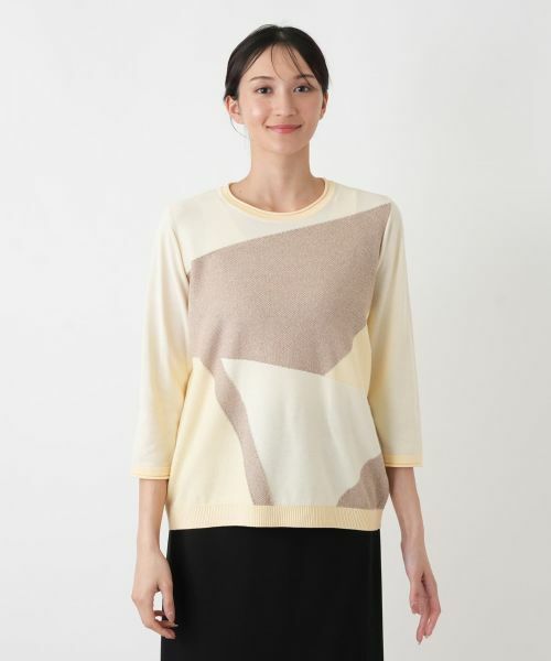 Leilian PLUS HOUSE / レリアンプラスハウス ニット・セーター | グラフィカルパターン プルオーバー | 詳細17