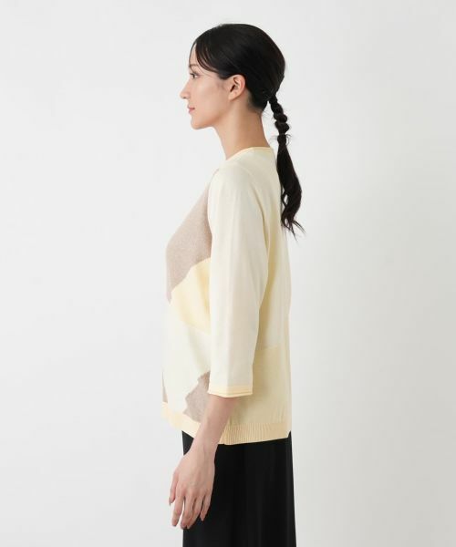 Leilian PLUS HOUSE / レリアンプラスハウス ニット・セーター | グラフィカルパターン プルオーバー | 詳細18