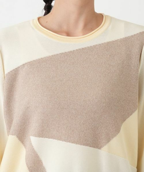 Leilian PLUS HOUSE / レリアンプラスハウス ニット・セーター | グラフィカルパターン プルオーバー | 詳細20