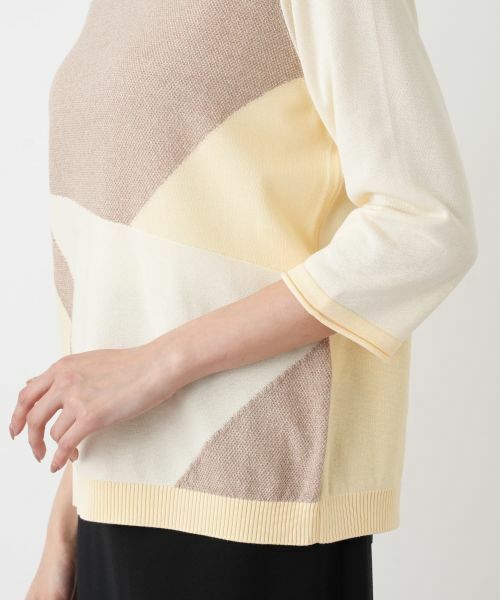 Leilian PLUS HOUSE / レリアンプラスハウス ニット・セーター | グラフィカルパターン プルオーバー | 詳細23