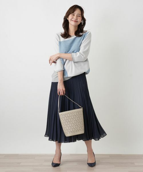 Leilian PLUS HOUSE / レリアンプラスハウス ニット・セーター | グラフィカルパターン プルオーバー | 詳細3