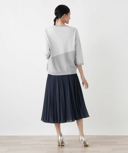 Leilian PLUS HOUSE / レリアンプラスハウス ニット・セーター | グラフィカルパターン プルオーバー | 詳細8