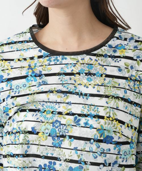 Leilian PLUS HOUSE / レリアンプラスハウス カットソー | フラワーボーダープルオーバー【Leilian WHITE LABEL】 | 詳細10