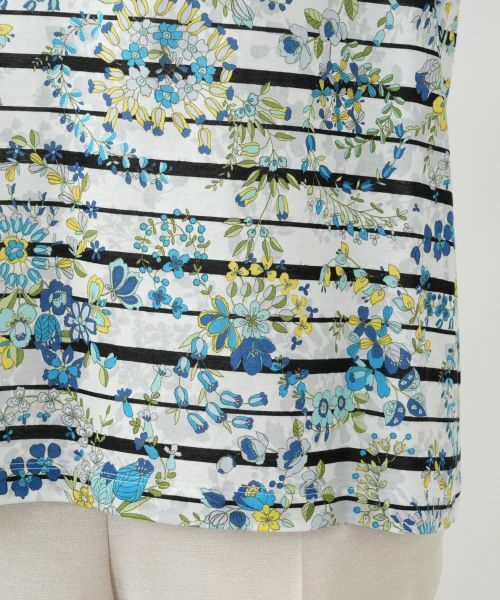 Leilian PLUS HOUSE / レリアンプラスハウス カットソー | フラワーボーダープルオーバー【Leilian WHITE LABEL】 | 詳細13