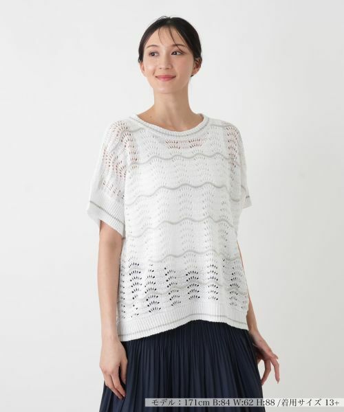 Leilian PLUS HOUSE / レリアンプラスハウス ニット・セーター | セーター【TRICOT PERUGIA】（アイボリー）