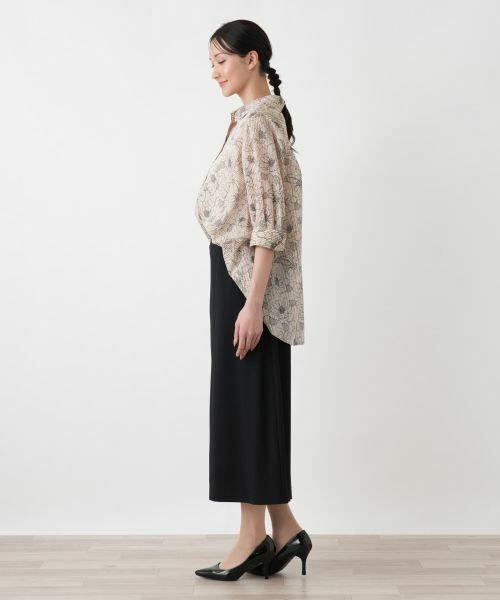 Leilian PLUS HOUSE / レリアンプラスハウス シャツ・ブラウス | フラワーストライプシャツ | 詳細15