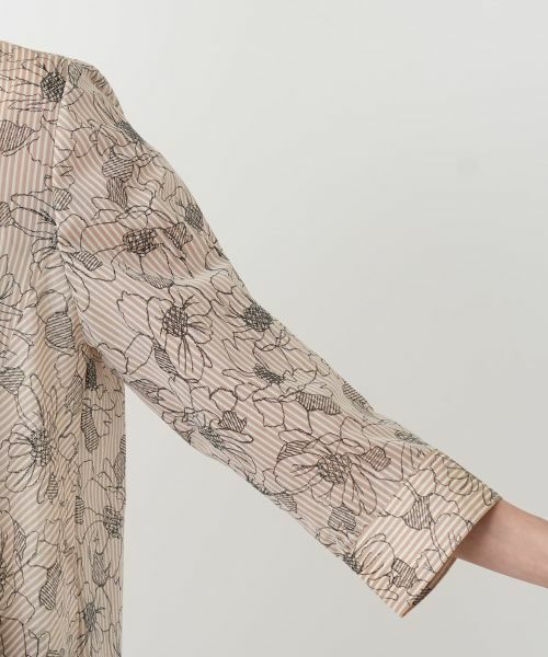 Leilian PLUS HOUSE / レリアンプラスハウス シャツ・ブラウス | フラワーストライプシャツ | 詳細22