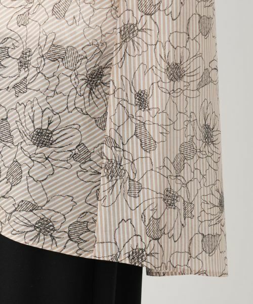 Leilian PLUS HOUSE / レリアンプラスハウス シャツ・ブラウス | フラワーストライプシャツ | 詳細24