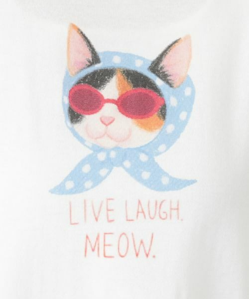 Leilian PLUS HOUSE / レリアンプラスハウス Tシャツ | 三毛猫プリントTシャツ【NEMIKA】 | 詳細11
