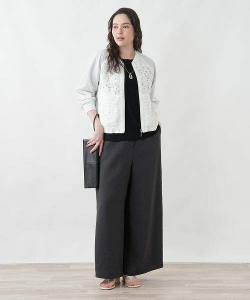 Leilian PLUS HOUSE / レリアンプラスハウス その他パンツ | 洗えるワイドパンツ | 詳細1