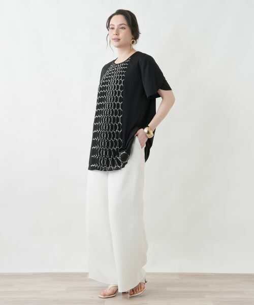 Leilian PLUS HOUSE / レリアンプラスハウス その他パンツ | 洗えるワイドパンツ | 詳細12