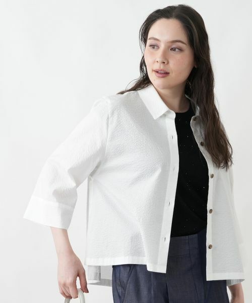 Leilian PLUS HOUSE / レリアンプラスハウス シャツ・ブラウス | 洗えるコットンブラウス | 詳細9