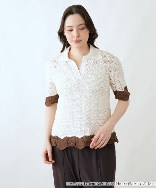 Leilian PLUS HOUSE / レリアンプラスハウス ニット・セーター | セーター【BLUKEY】（モカ）