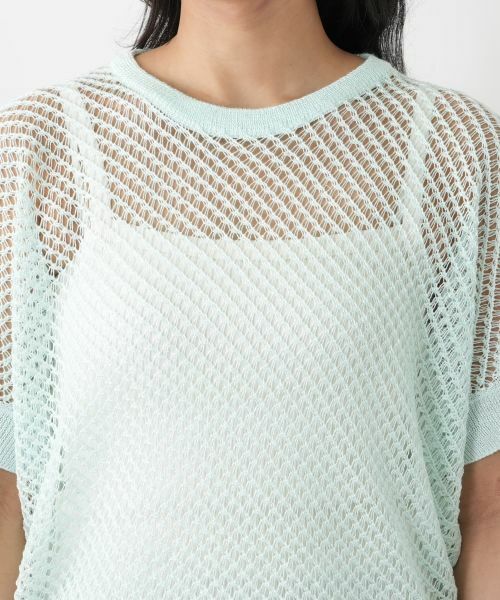 Leilian PLUS HOUSE / レリアンプラスハウス ニット・セーター | スパンコールメッシュニットプルオーバー【HAND】 | 詳細10