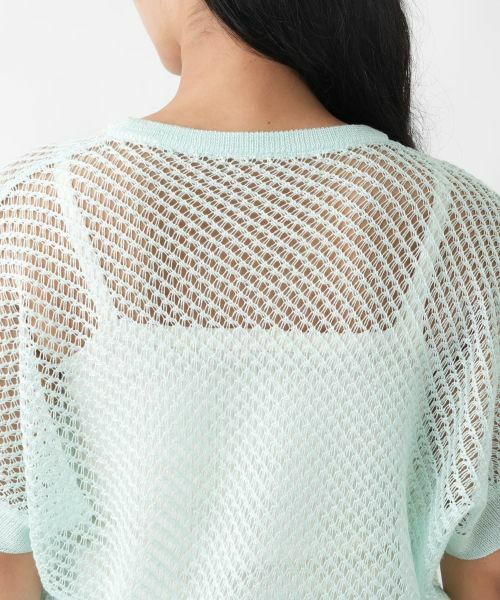 Leilian PLUS HOUSE / レリアンプラスハウス ニット・セーター | スパンコールメッシュニットプルオーバー【HAND】 | 詳細11