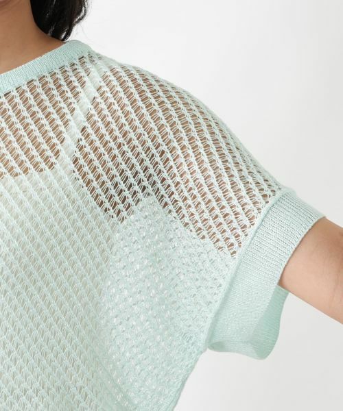 Leilian PLUS HOUSE / レリアンプラスハウス ニット・セーター | スパンコールメッシュニットプルオーバー【HAND】 | 詳細12