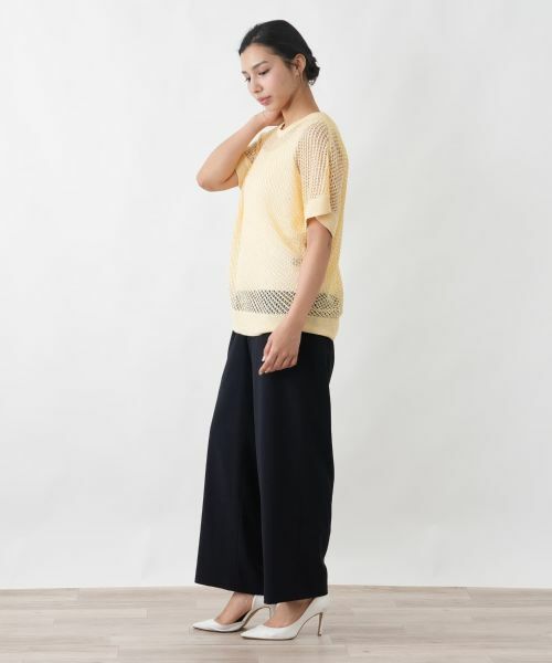 Leilian PLUS HOUSE / レリアンプラスハウス ニット・セーター | スパンコールメッシュニットプルオーバー【HAND】 | 詳細2