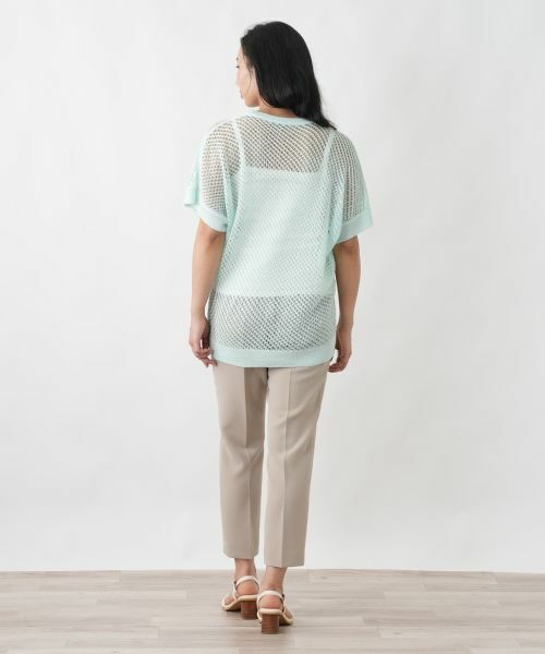 Leilian PLUS HOUSE / レリアンプラスハウス ニット・セーター | スパンコールメッシュニットプルオーバー【HAND】 | 詳細6