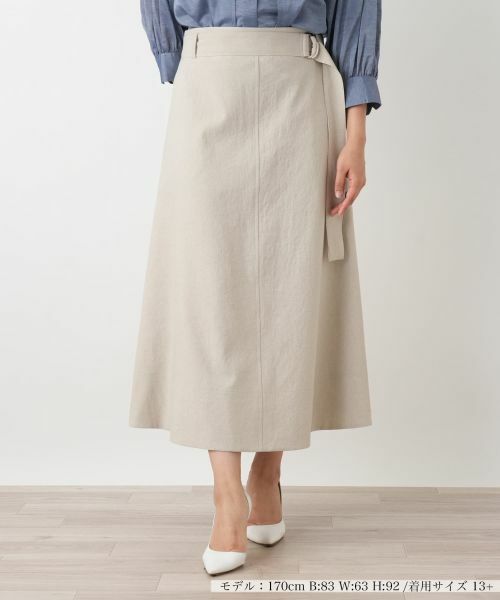 Leilian PLUS HOUSE / レリアンプラスハウス ミニ・ひざ丈スカート | スカート【NEMIKA】（ベージュ）