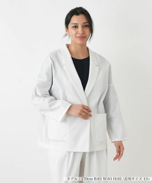 Leilian PLUS HOUSE / レリアンプラスハウス テーラードジャケット | ブレザー【NEMIKA】（アイボリー）