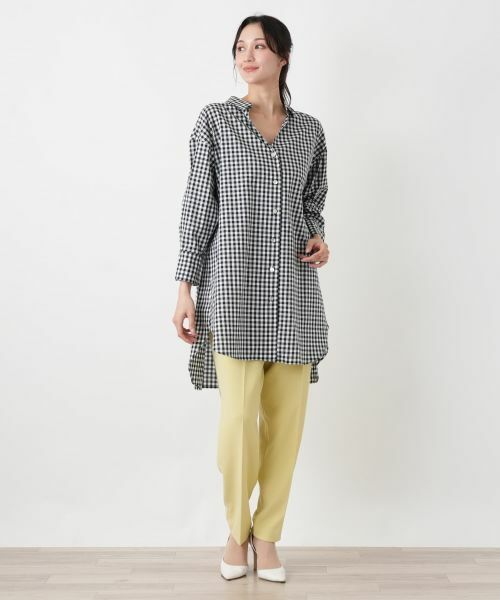 Leilian PLUS HOUSE / レリアンプラスハウス シャツ・ブラウス | ギンガムチュニックブラウス【NEMIKA】 | 詳細1
