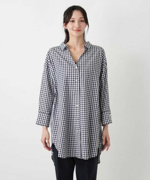 Leilian PLUS HOUSE / レリアンプラスハウス シャツ・ブラウス | ギンガムチュニックブラウス【NEMIKA】 | 詳細10