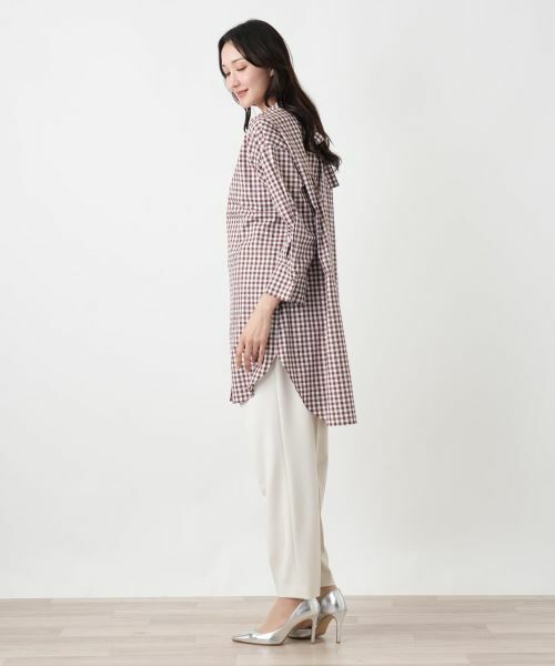 Leilian PLUS HOUSE / レリアンプラスハウス シャツ・ブラウス | ギンガムチュニックブラウス【NEMIKA】 | 詳細5
