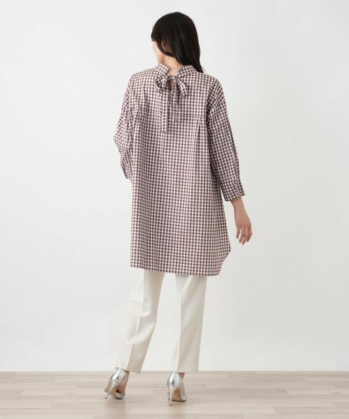 Leilian PLUS HOUSE / レリアンプラスハウス シャツ・ブラウス | ギンガムチュニックブラウス【NEMIKA】 | 詳細6