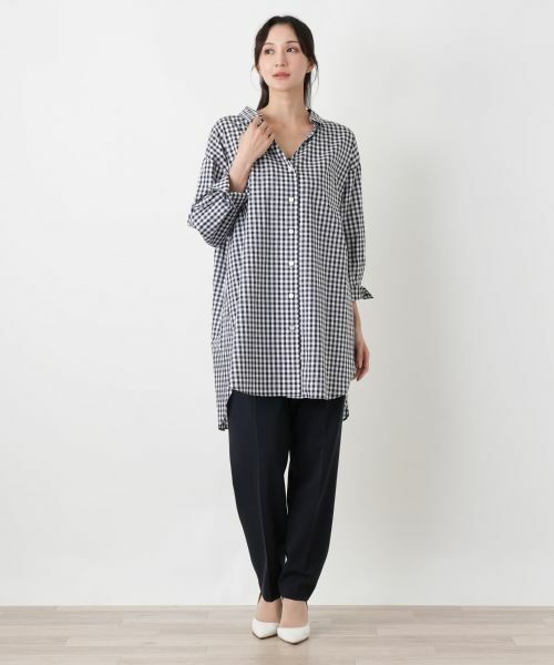 Leilian PLUS HOUSE / レリアンプラスハウス シャツ・ブラウス | ギンガムチュニックブラウス【NEMIKA】 | 詳細7