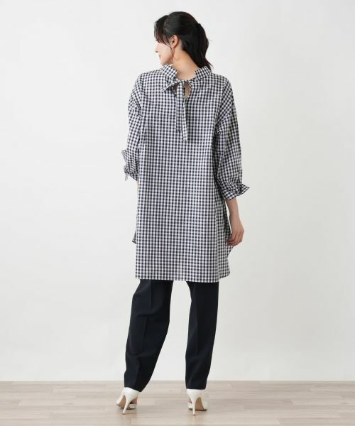 Leilian PLUS HOUSE / レリアンプラスハウス シャツ・ブラウス | ギンガムチュニックブラウス【NEMIKA】 | 詳細9