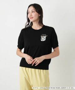 Leilian PLUS HOUSE / レリアンプラスハウス ニット・セーター | 猫モチーフクルーネックニット【NEMIKA】