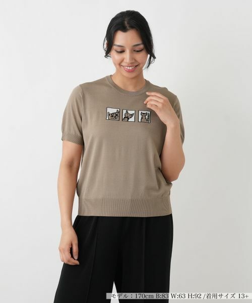 Leilian PLUS HOUSE / レリアンプラスハウス ニット・セーター | ニットタイプ【NEMIKA】（キャメル）