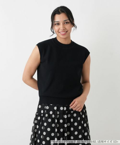 Leilian PLUS HOUSE / レリアンプラスハウス ニット・セーター | ニットタイプ【NEMIKA】（ブラック）