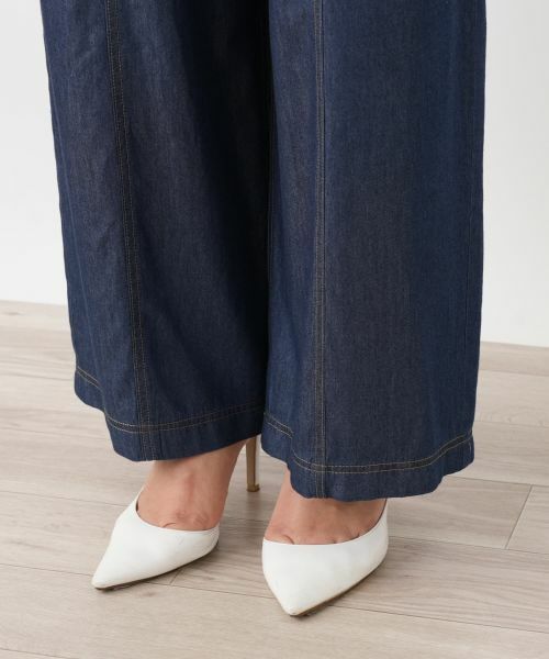 Leilian PLUS HOUSE / レリアンプラスハウス その他パンツ | デニム調 センターシームワイドパンツ【NEMIKA】 | 詳細10