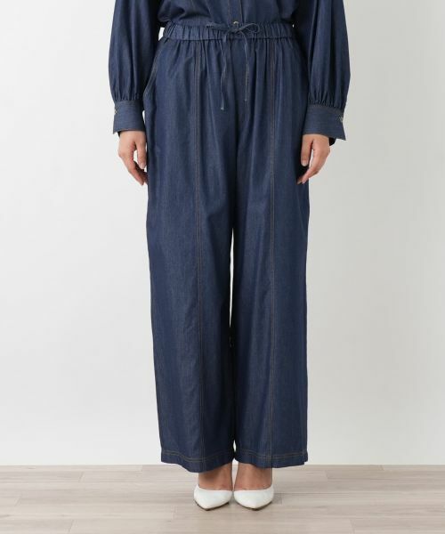 Leilian PLUS HOUSE / レリアンプラスハウス その他パンツ | デニム調 センターシームワイドパンツ【NEMIKA】 | 詳細4