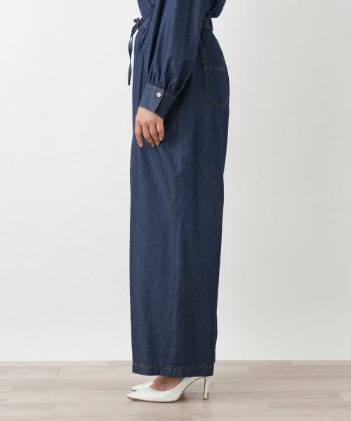 Leilian PLUS HOUSE / レリアンプラスハウス その他パンツ | デニム調 センターシームワイドパンツ【NEMIKA】 | 詳細5