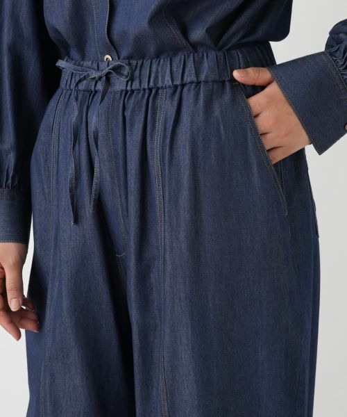 Leilian PLUS HOUSE / レリアンプラスハウス その他パンツ | デニム調 センターシームワイドパンツ【NEMIKA】 | 詳細7